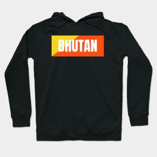 Bhutan in Bhutanese Flag Colors Hoodie